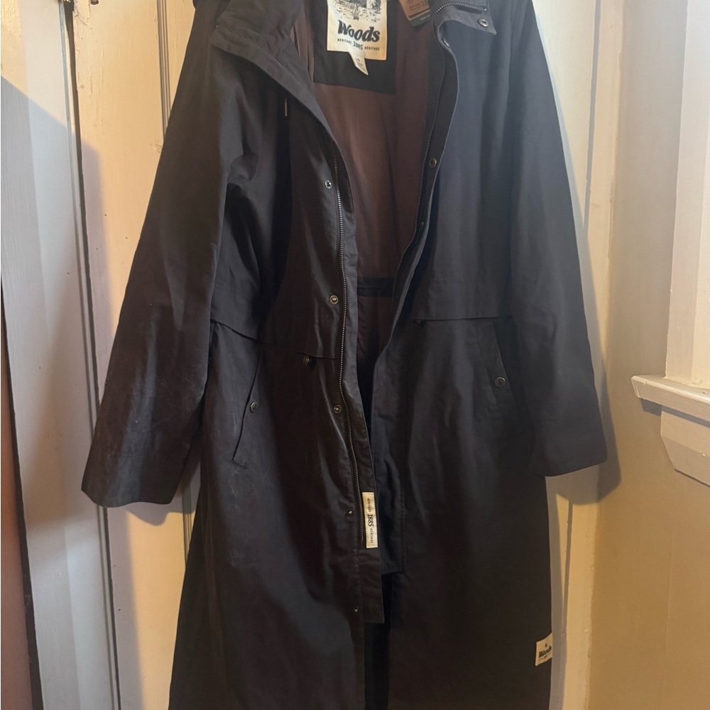 Woods Waxed Canvas Rain Coat